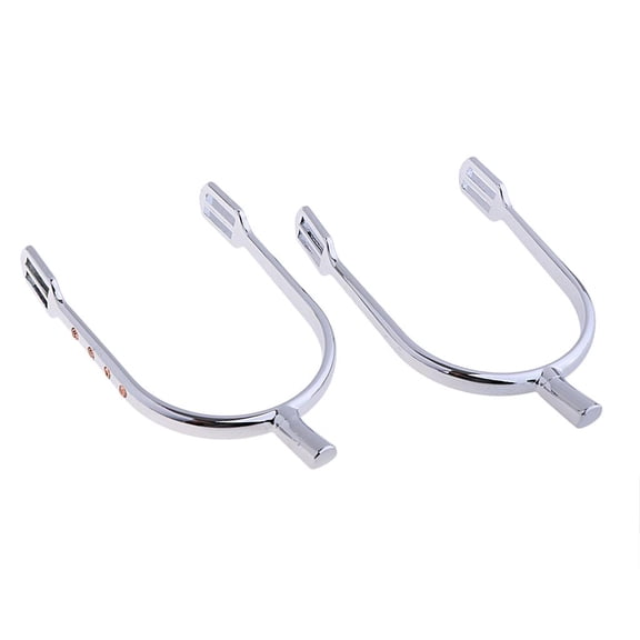 Yunhgft Western Riding Roping Spurs for Boots, Equestrian Sports Bumper Spurs for Adults Silver