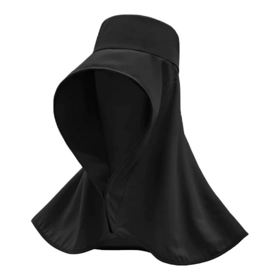 Yunhgft Wide Brim Shawl Sun Hat for Women Fisherman Hat Face Covering Portable Beach Hat Black