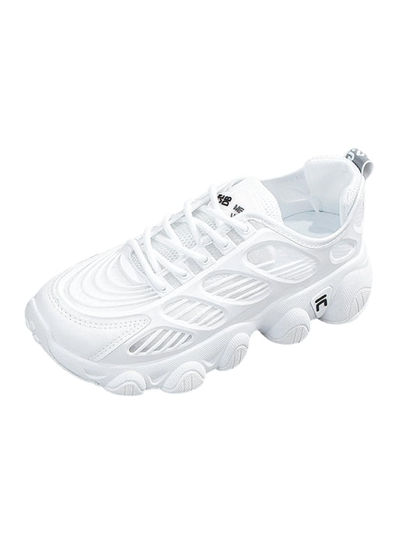 Women Casual Shoes Chunky Platform Sneakers for Women Lace up Lightweight Women 36