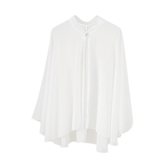 Yunhgft Women Chiffon Shawl Wrap Casual Soft Sun Protection Outdoor Open Shawl for Party White