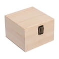 thumbnail image 1 of Yunhgft Wooden Storage Box Container Decorative Unfinished Gift Box Front Clasp Portable wood 14x14x10cm, 1 of 9
