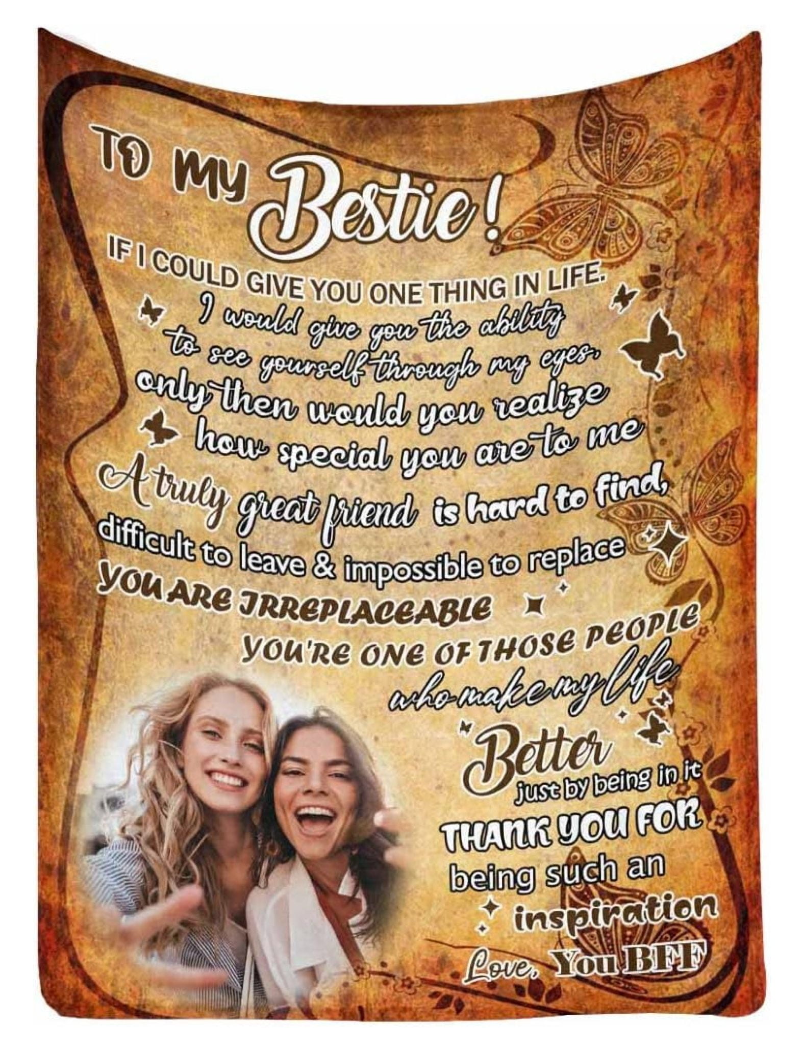 Yunhouse Customized Best Friend Blanket Thank You for Being My Friend