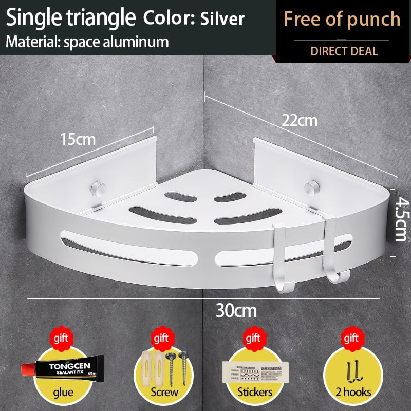 Yunjieya punch aluminum bathroom toilet storage rack hanger corner ...