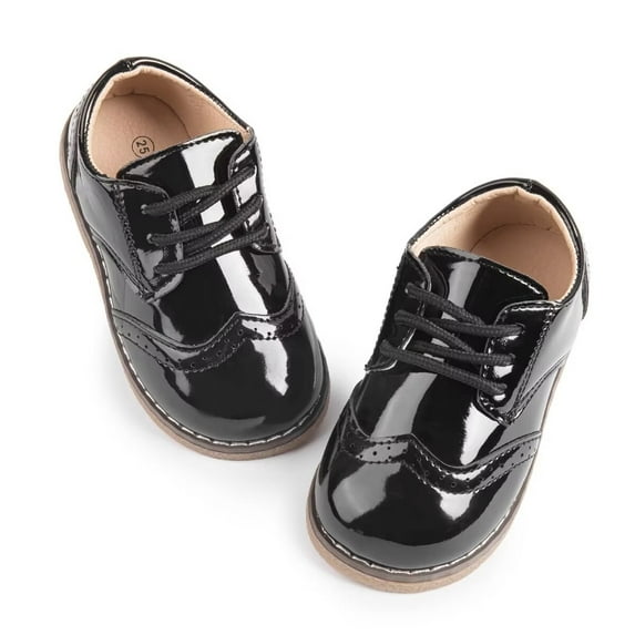 Yunkctuk Boys Girls Oxford Wedding Dress Shoes Classic School Uniform Shoes Formal Casual Loafer Flats for Toddler Little Kid