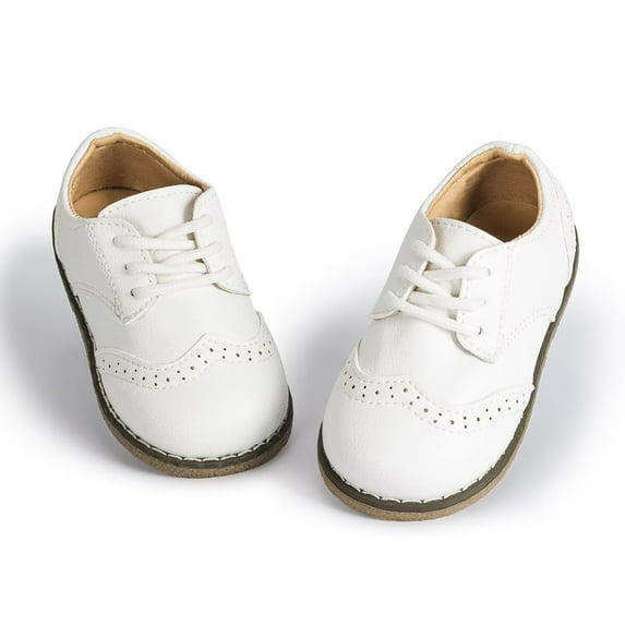 Yunkctuk Boys Girls Oxford Wedding Dress Shoes Classic School Uniform Shoes Formal Casual Loafer Flats for Toddler Little Kid