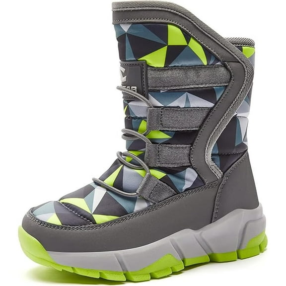 Yunkctuk Boys and Girls Snow Boots, Waterproof Winter Boots, Children's Non Slip Boots (for Little/Big kids)