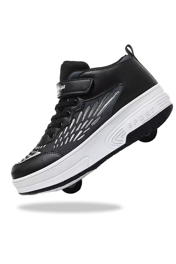 Children's Roller Skates with Wheels, Stylish Sports Shoes with Extendable and Detachable Wheels, and Casual Walking Shoes for Boys and Girls.