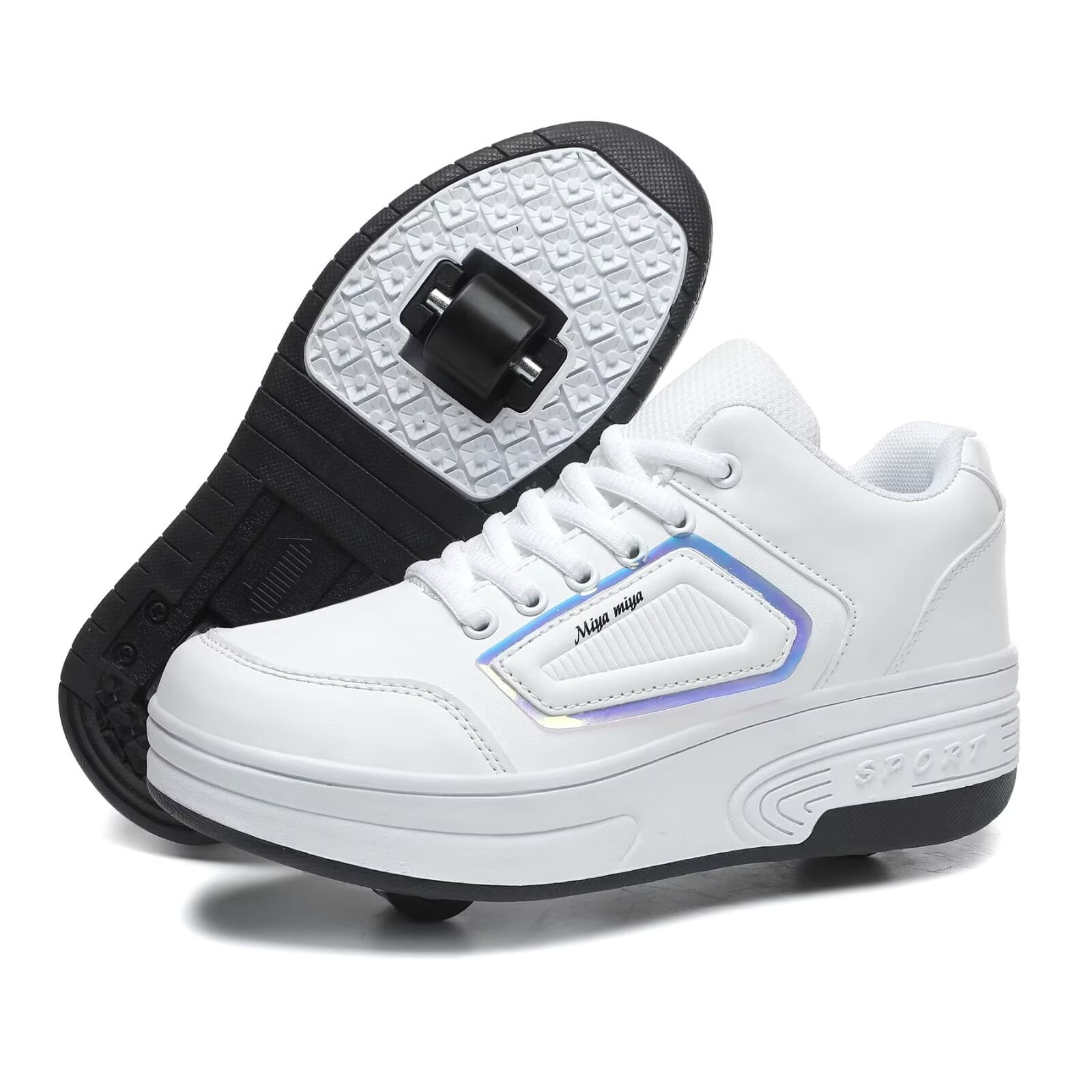 Yunkctuk Children's Roller Skating Sneakers, Boys and Girls' Roller Skating Sneakers, Children's Fashion Versatile Roller Skating Shoes.