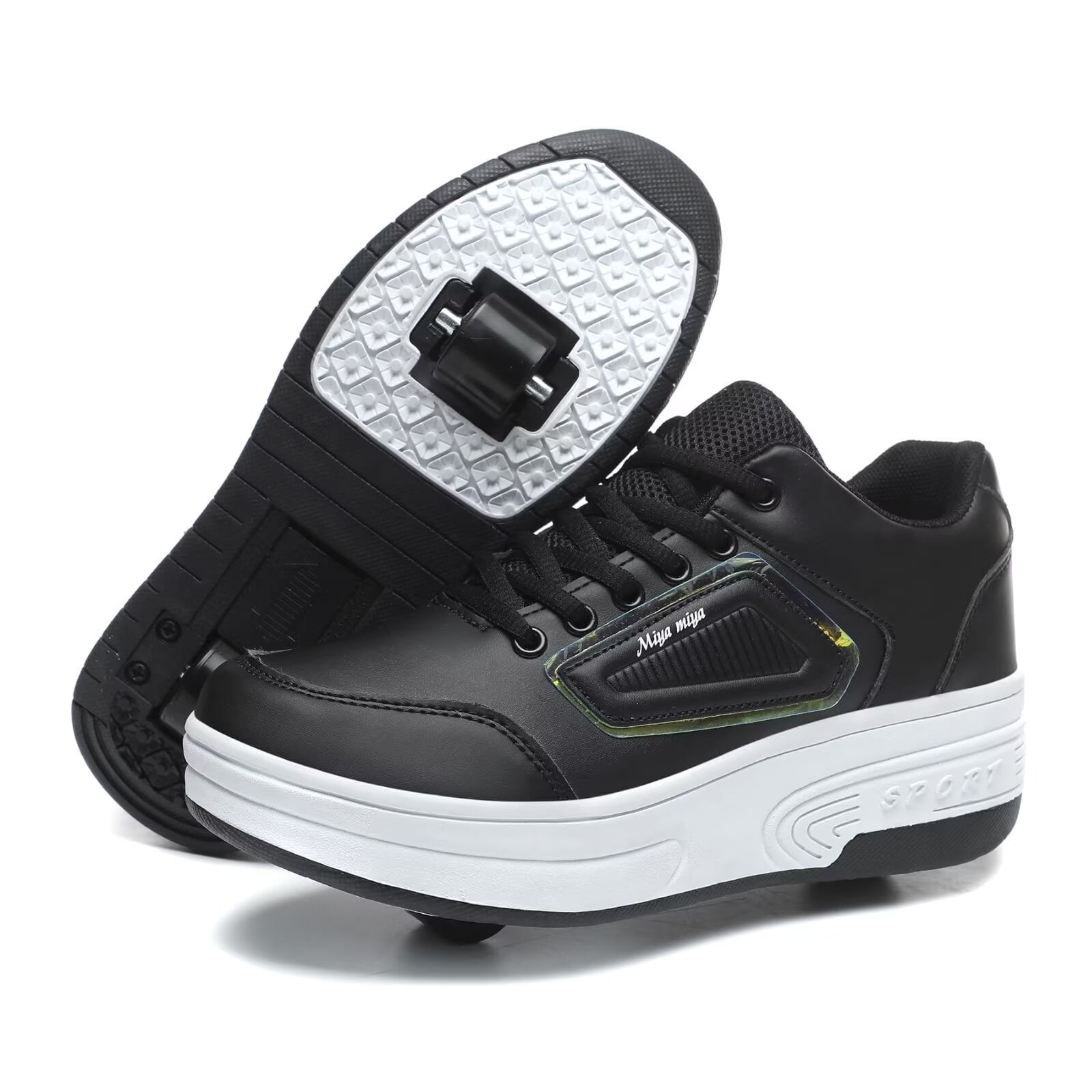 Yunkctuk Children's Roller Skating Sneakers, Boys and Girls' Roller Skating Sneakers, Children's Fashion Versatile Roller Skating Shoes.
