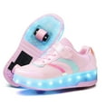 thumbnail image 1 of Yunkctuk Girls and Boys Roller Skating Shoes, Children's Shoes with Wheels and LED Lights, Boys and Girls Lightweight and Breathable Roller Skating Shoes., 1 of 7