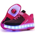 thumbnail image 1 of Yunkctuk Girls and Boys Roller Skating Shoes, Children's Shoes with Wheels and LED Lights, Boys and Girls Lightweight and Breathable Roller Skating Shoes., 1 of 7