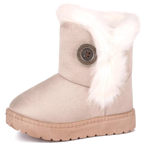 Yunkctuk Girls Boys Warm Winter Boots, Kids Non Slip Shoes, Outdoor Snow Boots for Little/Big Kid.