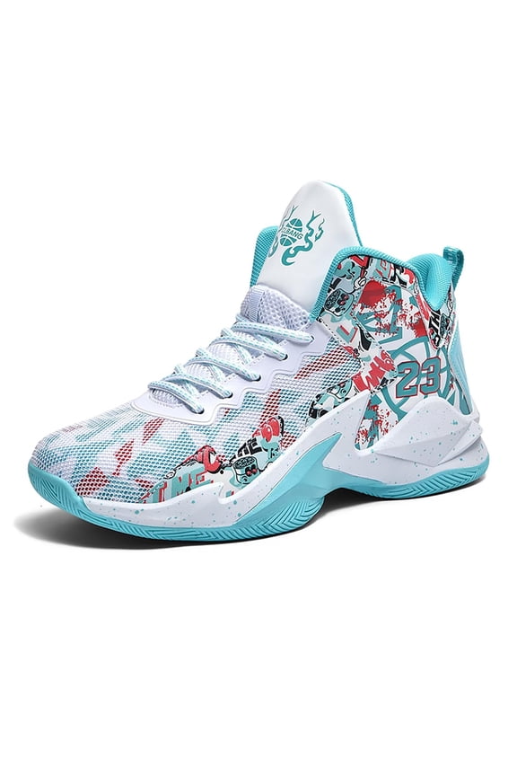Kids Basketball Shoes High Top Youth Fashion Sneakers Girls Casual Sports Basketball Shoes Breathable Comfortable Boys Sneakers for Big Kids