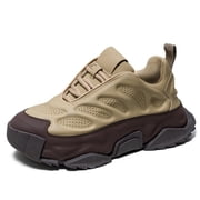 Yunkctuk Mens Casual Sports Shoes, Mens Anti Slip Work Walking Shoes, Fashionable Height Increasing Shoes for Men.
