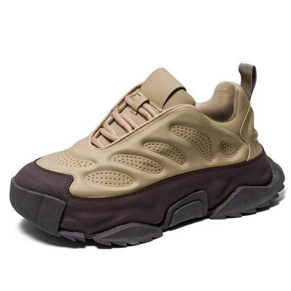 Yunkctuk Men's Casual Sports Shoes, Men's Anti Slip Work Walking Shoes, Fashionable Height Increasing Shoes for Men.