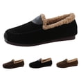 thumbnail image 1 of Yunkctuk Womens Outdoor Slippers, Comfortable Fluffy Wool Autumn Casual Shoes for Women, Non-slip Rubber Womens Shoes, Home Office Womens Shoes, 1 of 7