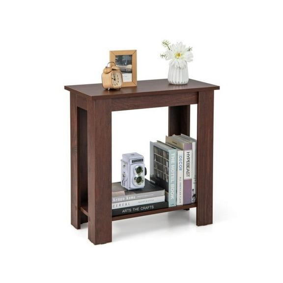 Yunken 2-Tier Modern Compact End Table with Storage Shelf, Small Side Table for Living Room,
