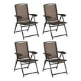 thumbnail image 1 of Yunken 4 Pieces Folding Dining Chairs with Smooth Armrests and Sling Back, Compact and Stackable, Perfect for Outdoor Events, Patio, Bistro, and Garden Settings, 1 of 9