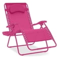 thumbnail image 1 of Yunken Oversized Zero Gravity Chair, Folding Patio Lounge Recliner with Cup Holder & Pillow - Ultimate Pink, 1 of 7