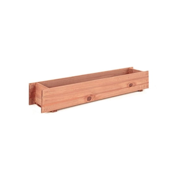 Yunken Wooden Decorative Planter Box for Garden Yard and Window, Natural Wood Flower Box for Outdoor Indoor Plant Display and Decoration