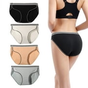 Yunleeb Big Girl Panties Basic Functional Cotton Briefs Hipster Panties Comfortable Teen Underwear 4 Pack (10~18yrs) Mix2 L