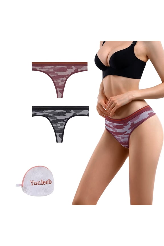 Comfy Thong Sexy Underwear for Women 2 Pack YLNK01-Mix1 L