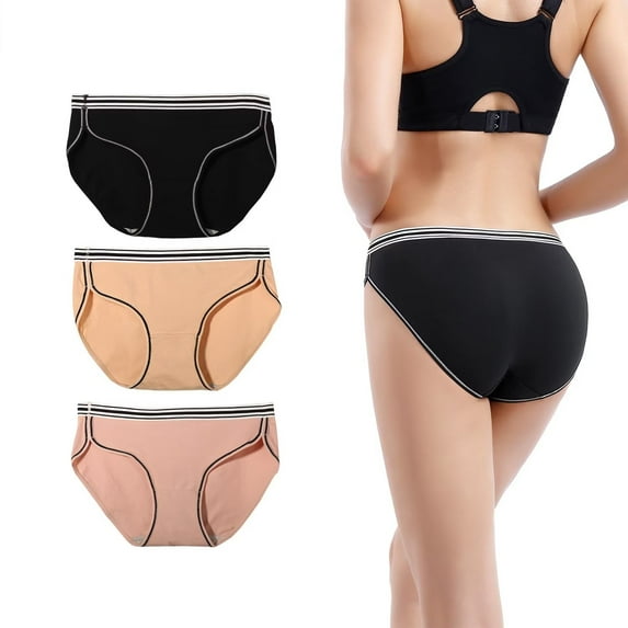 Yunleeb Cotton Panties for Women Mid-High Waisted Underwear Full Coverage Hipster Panties for Women (S~XL) Mix2 S