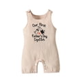 thumbnail image 1 of Yunliwuli Baby Girl Boy Tank Romper Casual Letter Print Round Neck Sleeveless Jumpsuit Toddler Father's Day Clothes, 1 of 10