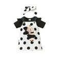 thumbnail image 1 of Yunliwuli Baby Girls 3Pcs Spring Outfits Romper + Bear Suspender Skirt + Headband Set Newborn Clothes, 1 of 9