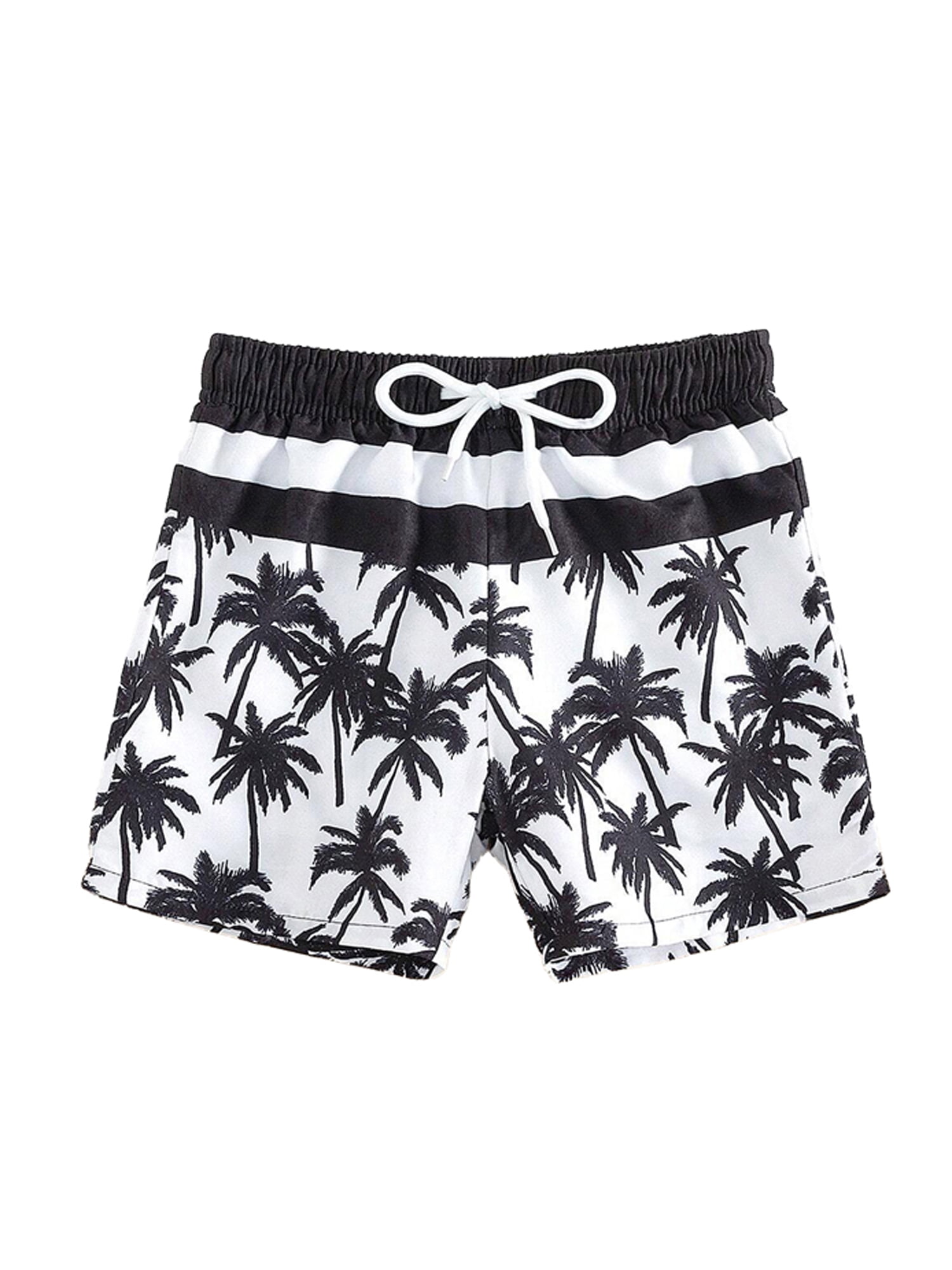 Yunliwuli Family Matching Swimsuits Palm Tree Print Monokini Bathing ...