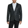 thumbnail image 1 of Yunliwuli Men’s Jacquard Blazer Fashion Long Sleeve Slim Fit Dress Jacket One Button Suit Jacket Coat, 1 of 9