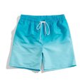 thumbnail image 1 of Yunliwuli Men's Summer Casual Beachwear Shorts Gradient Color Drawstring Swim Trunks Sports Shorts, 1 of 5