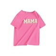 thumbnail image 1 of Yunliwuli Mommy and Me Matching Tops Letter Embroidery Crew Neck T-Shirts/Rompers Short Sleeve Tops Family Matching Clothes, 1 of 9