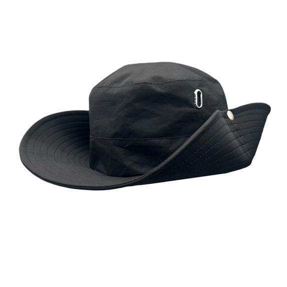 Yunliwuli Solid Color Sun Hat for Men, Sun Protection Wide Brim Fisherman Hat with Neck Flap