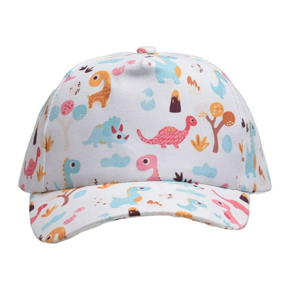 Yunliwuli Toddler Baseball Caps Summer Sun Protection Trucker Hats Outdoor Cartoon Print Hats for Girls Boys