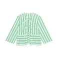 thumbnail image 1 of Yunliwuli Women Basic Tie Front Tops Casual Solid Color/Floral/Stripe Print Long Sleeve Shirt for Club Streetwear, 1 of 6