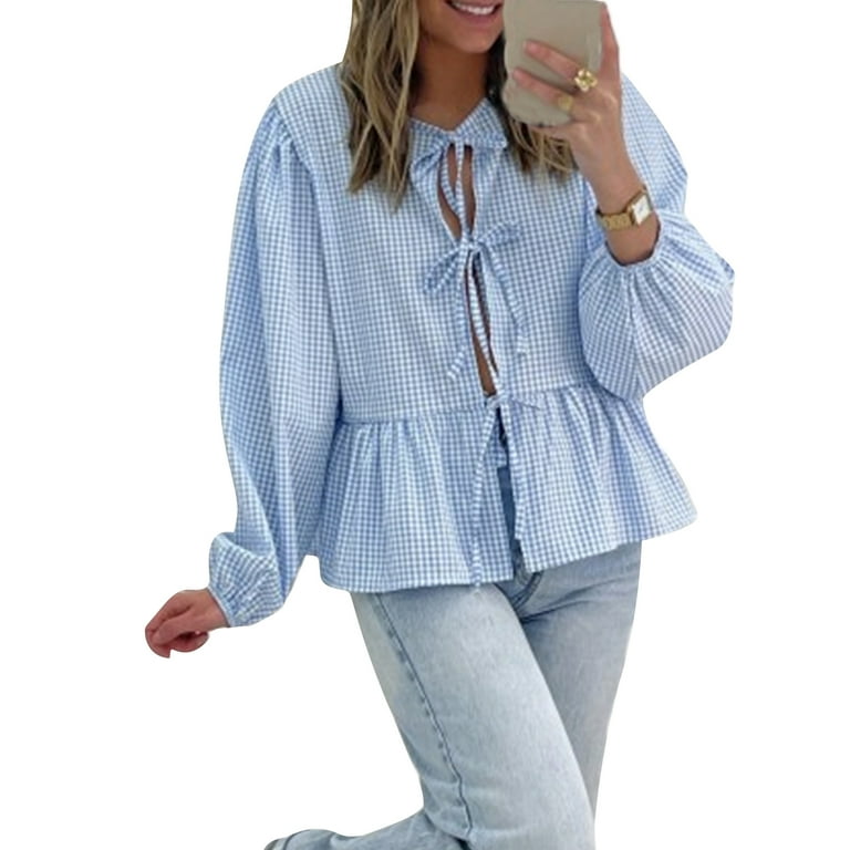 Open Shoulder Bowknot Three-Quarter Sleeve Blouses Open Shoulder Bowknot Three-Quarter Sleeve Blouses
