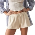 thumbnail image 1 of Yunliwuli Women Loose Pajama Shorts Soft Comfy Solid Color Elastic Lounge Pants Stretch Sleep Pj Bottoms for Sleepwear, 1 of 9