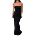 thumbnail image 1 of Yunliwuli Women Off-shoulder Sleeveless Dress Summer Elegant Strapless Bodycon Cocktail Party Dress Beach Streetwear, 1 of 10