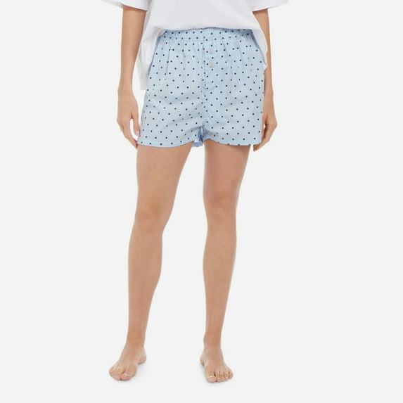 Yunliwuli Women’s Button Front Shorts Casual Elastic Waist Plaid/Striped Print Lounge Shorts Going Out Pants