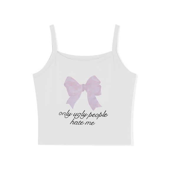Yunliwuli Women's Summer Cami Tops Cute Bow/Cherry Print Tank Tops Sleeveless Spaghetti Strap Camisoles