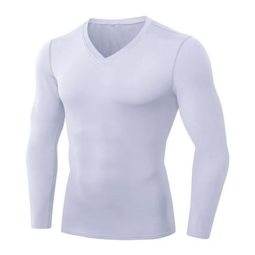 Yunmic Mens Shirts Clearance Men Gradient Long Sleeve Slim Fit T-Shirt Casual Workout Athletic Tops