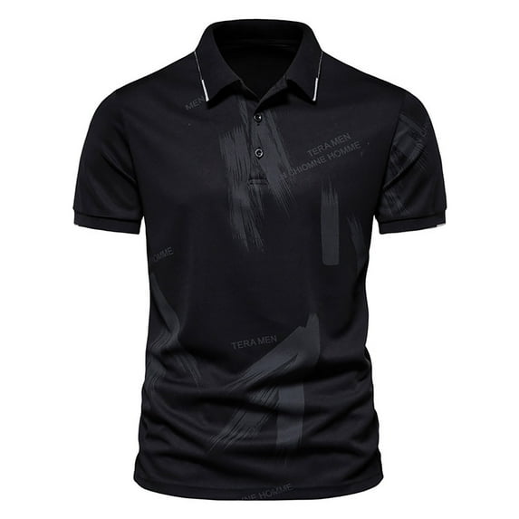 Yunmic Mens Shirts Men's Fashion Casual Men Summer Casual Buttons Turn-Down Collar Short Sleeve Loose Shirt Tops