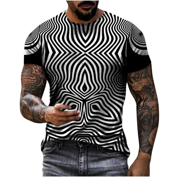 Yunmic Shirts Clearance Summer Men's Unisex Daily T Shirt 3D Print Graphic Prints Animal Print Long Sleeve Tops Casual Bloue
