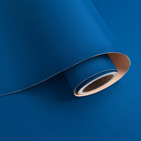 Yunmu Furniture 15.7"x78.7" Royal Blue Wallpaper Peel and Stick Blue Contact Paper Self Adhesive Removable Solid Color Textured Vinyl Wallpaper Decorative Contact Paper