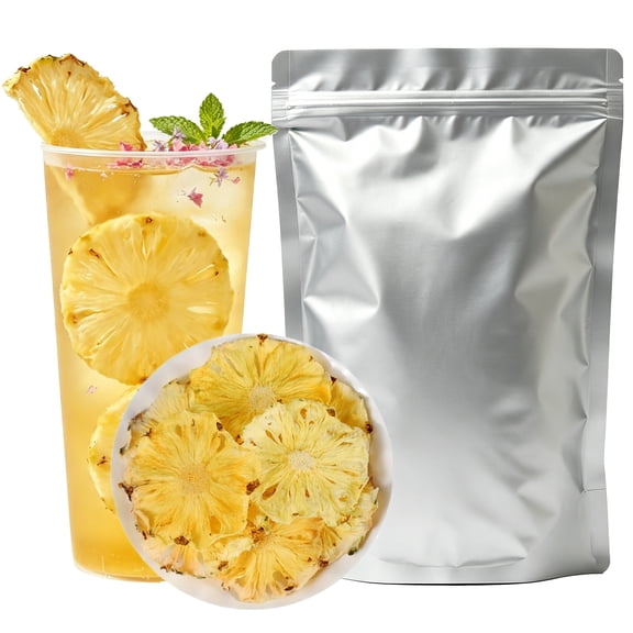Yunmvora Dried Pineapple Slices, Dehydrated Pineapple Slices for Cocktail Garnish Drinks Baking Fruit Tea, Dry Pineapple Flowers, 100g/3.52oz (Pack of 1)