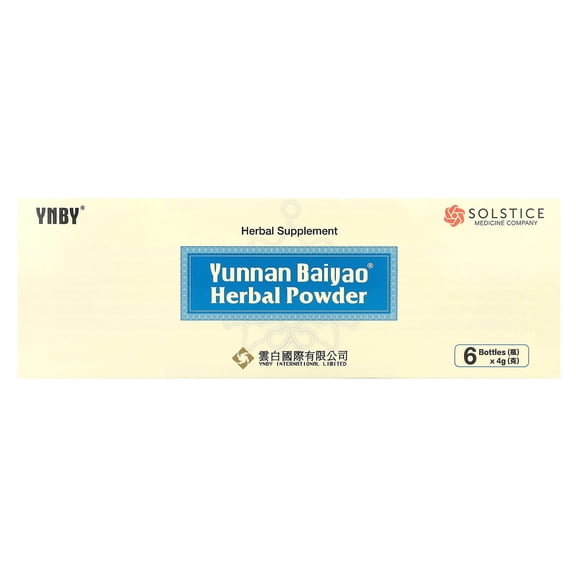 Yunnan Baiyao Herbal Powder, 6 Bottles, 4 g Each