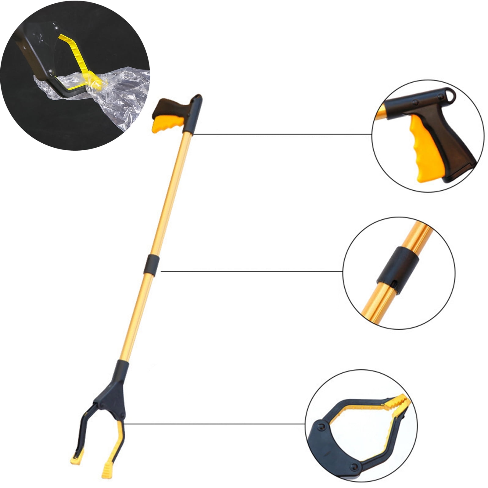 Yunnyp 32" Reacher Grabber Tool, Grabbers For Elderly, Lightweight Extra Long Handy Trash Claw