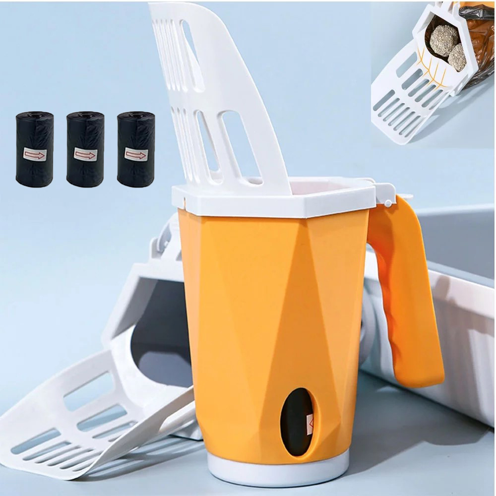 Yunnyp Cat Litter Scoop, Portable Cat Litter Scooper with Litter Box