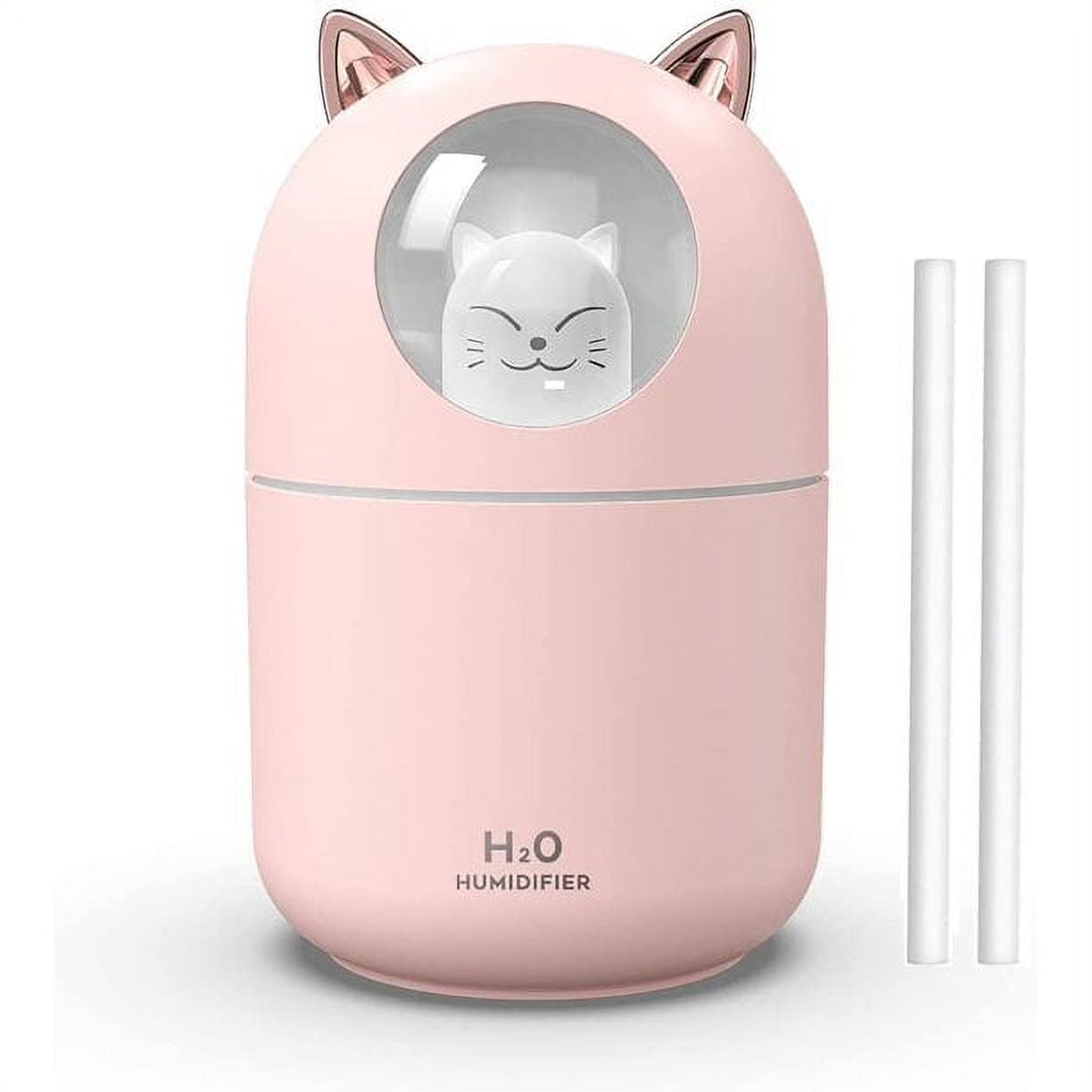 Yunnyp Cat Small Humidifier for Bedroom - 300ml Mini Cool Mist ...